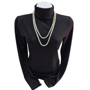 Imagem de Blusa Feminina de Lãzinha Tricot Cacharrel Gola Alta até GG - Levigne,