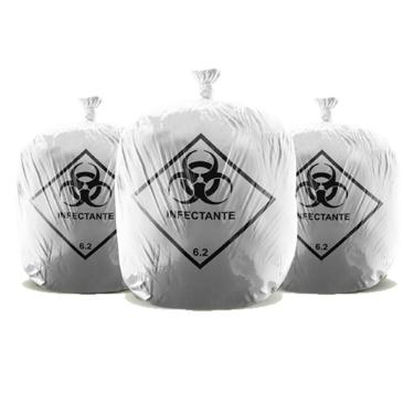 Imagem de Saco De Lixo Infectante Branco 100 Litros - Com 100 Unidades