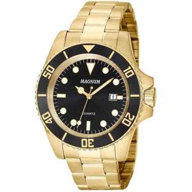 Imagem de Relógio Magnum Ma33068u Masculino Dourado com Fundo Preto