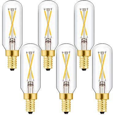 Imagem de Leools Lâmpada LED E12 regulável de 2 W igual a 25 watts lâmpada branca macia T6 T25 E12 lâmpada candelabro 25 watts para lustres, ventilador de teto, pingente, arandelas de parede AC120V 300LM e12