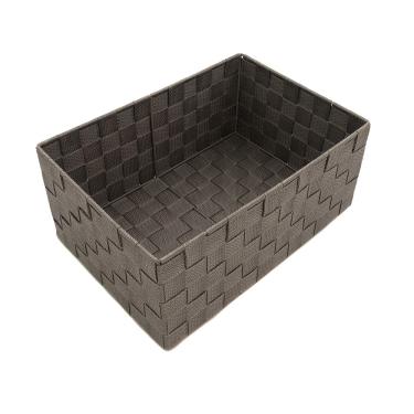Imagem de Cesta Organizadora Le de Nylon Trançada com Alça Cinza 21x13x9cm