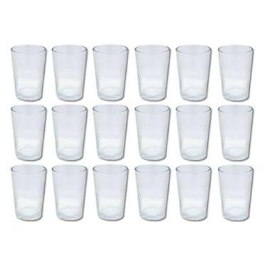 Imagem de Kit 18 Copos Vidro Para Agua Suco 200 ml Arizona Pontilhado - PRATICAS
