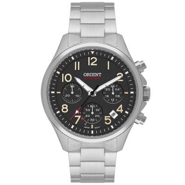 Imagem de Relógio ORIENT masculino solar prata preto MBSSC290 P2SX
