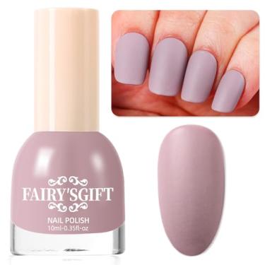 Imagem de Esmalte fosco de secagem rápida para verniz de arte de unhas, esmalte de veludo com efeito de névoa, 10,4 ml (marrom macio-01, 10 ml)