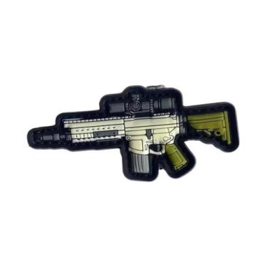 Imagem de Mini Patches De Moral 3D Em PVC De Borracha, Com Design De Armas, Pist