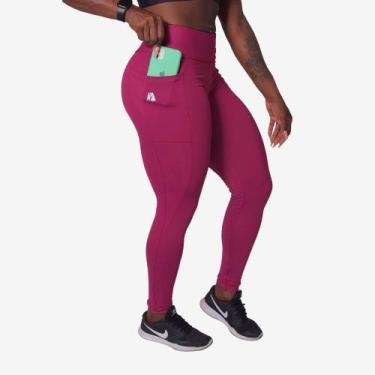 Imagem de Calça Legging Suplex Feminina Insanity Effort, M, Vinho