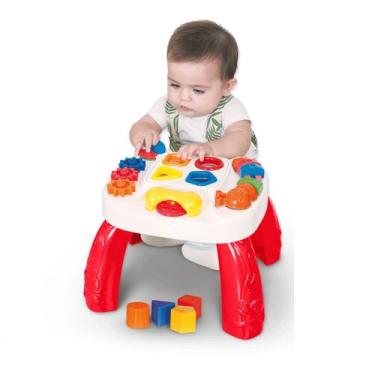 Imagem de Mesa Didática Infantil Mesinha Atividades Educativa Vermelha DC Super 