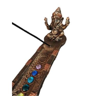 Imagem de INCENSARIO Porta Incenso Ganesha de Resina 7 chakras - Decore Casa