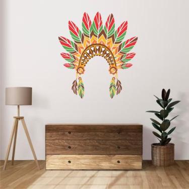 Imagem de Adesivo Auto Colante Decorativo Cocar Indígena - Colakoala Adesivos