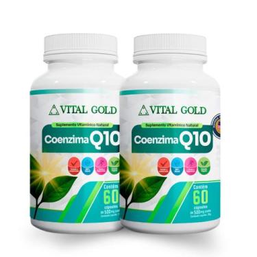 Imagem de COEZIMA Q10 - 500mg (60 Cápsulas) VITAL GOLD, 02 Unidade