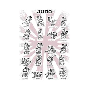 Imagem de Pôster De Artes Marciais Judo Karate Taekwondo Em Lona Para Decoração 
