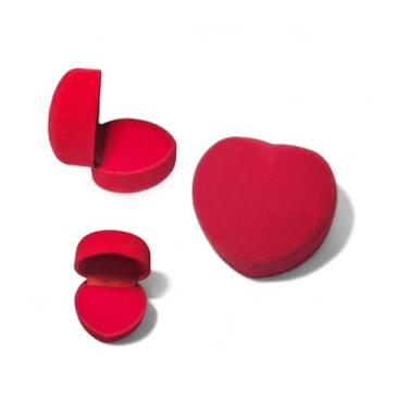 Imagem de Caixa para Aliança, anel, brincos e colares. Porta Joias (Coração Clean)