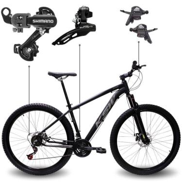 Imagem de Bicicleta Aro 29 Bike Ksw Xlt Shimano Freio Hidráulico 21 Marchas Preto Fos -ad Prata 17