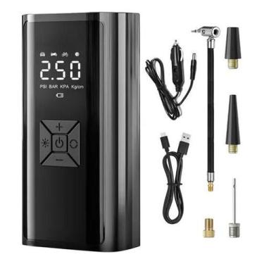 Imagem de Super Mini Compressor Digital Bomba Encher Pneus Bola - Premium Case