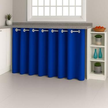 Imagem de Cortina De Pia Para Cozinha Balcão Área de Serviço Com Bainha - Cida E