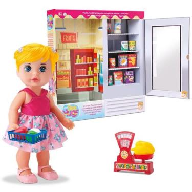 Imagem de Boneca Menina Bee Hugs Mercadinho Infantil - Bee Toys, Loira