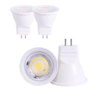 Imagem de ukzboss Mini lâmpada MR11 12v 3w cob led spot lâmpada equivalente a baixa tensão 25w 35w lâmpada de halogêneo 2700K branco suave para mr11 luminária de rastreamento (12V 3W branco quente 2700K)
