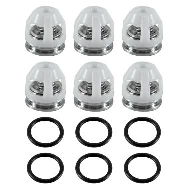 Imagem de EMIHO Kit de 6 conjuntos de válvulas de retenção de bomba de lavadora de pressão AR2186 com anéis de vedação adequados para bombas RCV RCV RCVU RSV RC