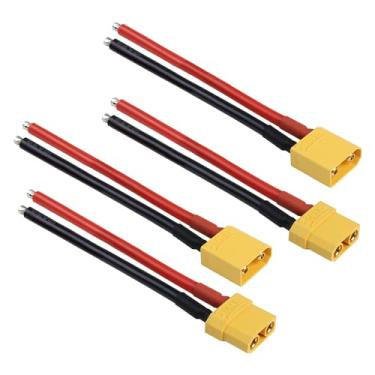 Imagem de TMH 2 Pares De Conectores Xt90 Fêmea E Macho Com Fio Silicone Macio 150 Mm (10 Awg) Para Bateria Rc Lipo, Cabo Fpv, Drone, Carro Barco (2 Machos + Fêmeas)