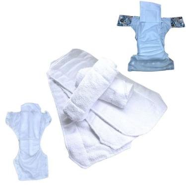 Imagem de Kit 5 Absorventes Para Fralda reutilizável Adulto e Infantil - Minha E