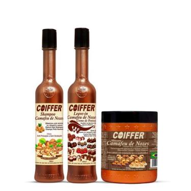 Imagem de Kit Camafeu de Nozes Coiffer shampoo Leave-in Anti Poluição Anti Oxida