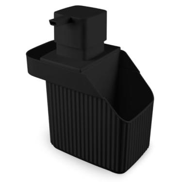 Imagem de PORTA-DETERGENTE 0,56L PRETO LIMPEZA - TAMPA DISPENSER E PORTA BUCHA