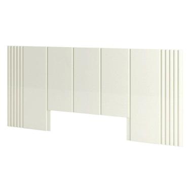 Imagem de Cabeceira de Madeira para Cama Box Casal 270cm 100% MDF TW184 Off White - Dalla Costa