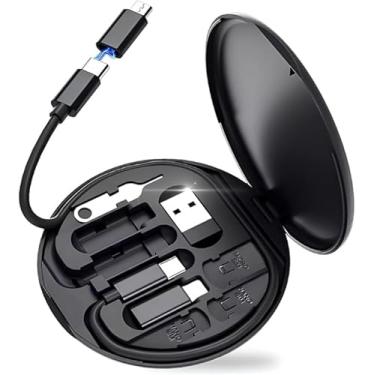 Imagem de Kit adaptador USB C, conversor de capa de cabo multicarregamento USB C para tipo C/dispositivo iOS/micro adaptador conjunto de cabos de dados de viagem contém armazenamento de cartão, suporte