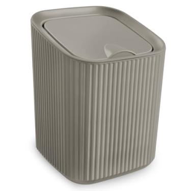 Imagem de LIXEIRA QUADRADA 3L CINZA PALHA