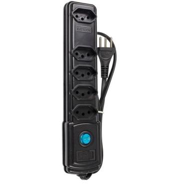 Imagem de Filtro De Linha 5 Tomadas 1,0M Bivolt Preto