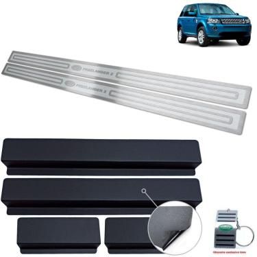 Imagem de Soleira Aço Inox Land Rover Freelander 2 Prata Alto Relevo