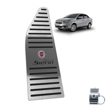 Imagem de Descanso De Pé Aço Inox Fiat Grand Siena 2013 A 2020 Preto