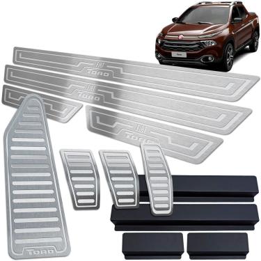 Imagem de Pedaleira Manual Soleira Descanso Prata Fiat Toro 2016 2021