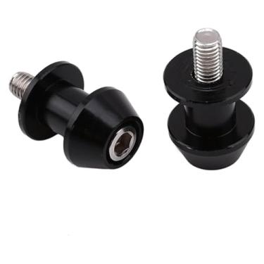 Imagem de Suporte de motocicleta de alumínio de 8 mm, bobinas de braço oscilante, parafuso deslizante, acessório de motocicleta (Preto)