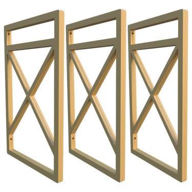 Imagem de Suporte para prateleira estilo industrial 03 un. dourado