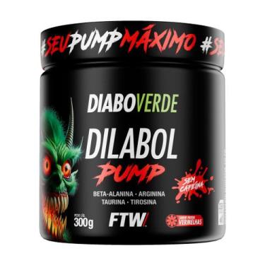 Imagem de Dilabol Pump Pré Treino Pote 300g Ftw Diabo Verde, Frutas Vermelhas