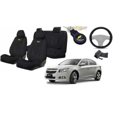 Imagem de Conjunto Capas Tecido Elegantes Cruze 2013+2020 + Volante + Chaveiro G