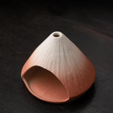 Imagem de Suporte de incenso feito à mão, Mount Fuji Shape Blush Cerâmica Lareira Queimador de Incenso Cerâmico, Queimador de Incenso Cone, Decoração de Casa, Meditação para Alívio da Ansiedade para Mulheres