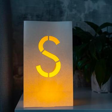 Imagem de WYMM Letra S iluminada - Bolsas luminosas perfeitas para faixa personalizada de feliz aniversário, decorações de propostas, decorações de festa de noivado e faixa de parabéns para o seu ente querido