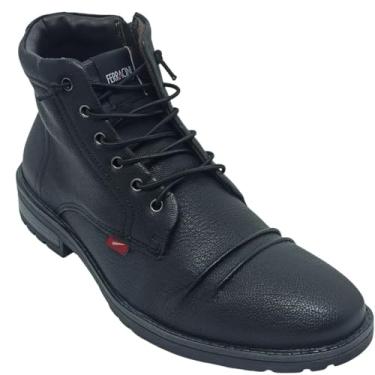 Imagem de Ferracini, Bota Ferracini Masculina Couro Cano Baixo Casual (Preto/Chumbo, Grande, BR, Adulto, Numérico, 38)