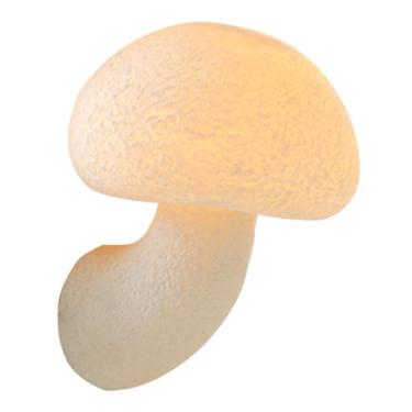 Imagem de Luminária de parede moderna estilo cogumelo, branca/vermelha, estilo japonês wabi sabi, luminária de parede com base de resina g9, luminária de cabeceira criativa e fofa para sala de estar,