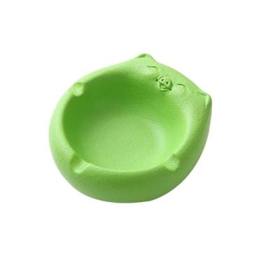 Imagem de Cinzeiro de cerâmica cinzeiro padrão porquinho cinzeiro portátil de mesa para escritórios, restaurantes, varandas, jardins, hotéis, etc. Cinzeiro ao ar livre (verde)