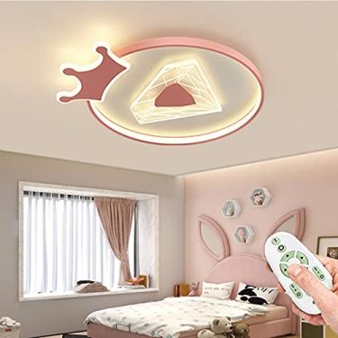 Imagem de Luminária de teto LED moderna, luminária de teto 3000-6000K regulável com controle remoto, quarto, restaurante, sala de estar, iluminação interna, banheiro, corredor, luminária de parede, va