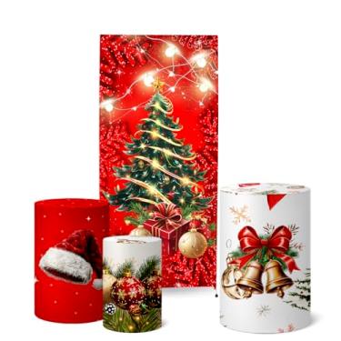 Imagem de Trio Capas Cilindro + Painel Lateral Romano Natal (K5NAT0056)