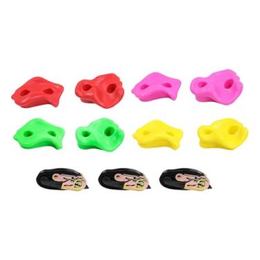 Imagem de Aymzbd 8 Peças de Apoios para Mãos E Pés de Escalada, Correias de Catraca de Cores Aleatórias, Brinquedos Infantis para Escalada, 3 Cintas de Catraca