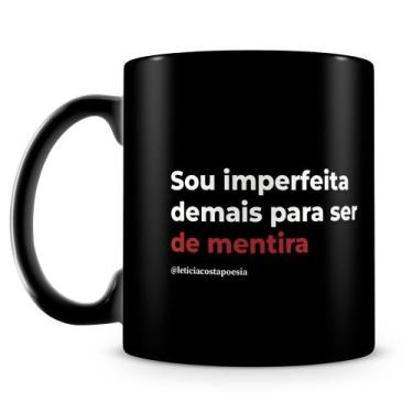 Imagem de Caneca Imperfeita 100% Preta - Trechos do Livro 'O Fim Interminável' -