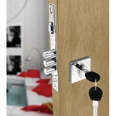 Imagem de Fechadura Rolete Multiponto Alta Segurança F14f F55703r Quadrada Inox 