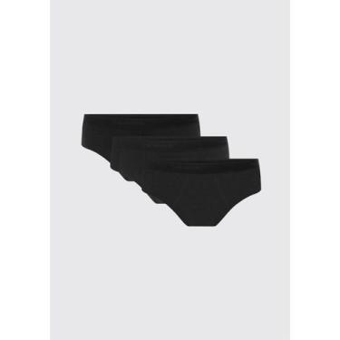 Imagem de Kit/3 Cueca Slip Hering 77UE Masculina Algodão T. P/XXG, XG, N10, Pret