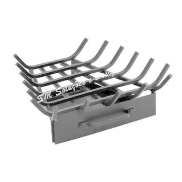 Imagem de Grelha C/ Gaveta De Canto Para Lareira Ferro Preto 44x32x32 Cm - KUHL