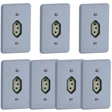 Imagem de Kit 7 Conjunto Tomada 2p+t 20a 250v Silentoque 4x2 Pial